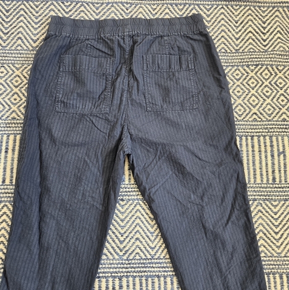 James Perse Easy Fit Self Stripe Pant Jungle Pigment size 3 Large In Navy Color - Picture 13 of 13